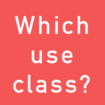Which use class for planning?