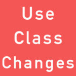 Use Class Changes in 2020/21
