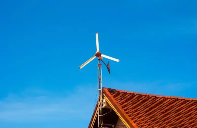 wind turbine on a house