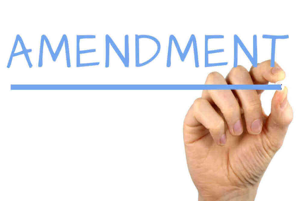 Non-material amendment